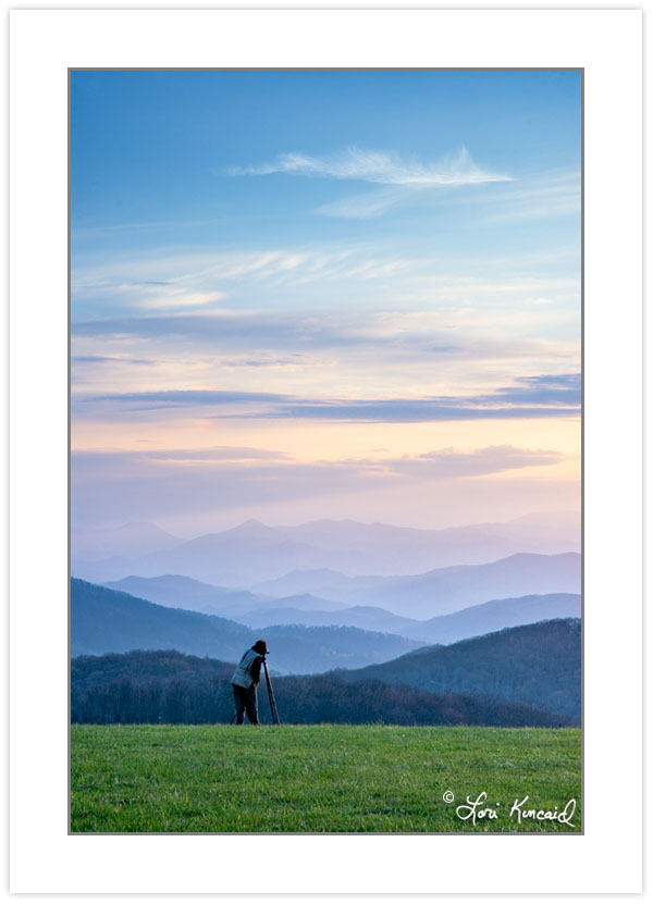 SD0106: Photographer on Max Patch at dawn, Pisgah National Fores