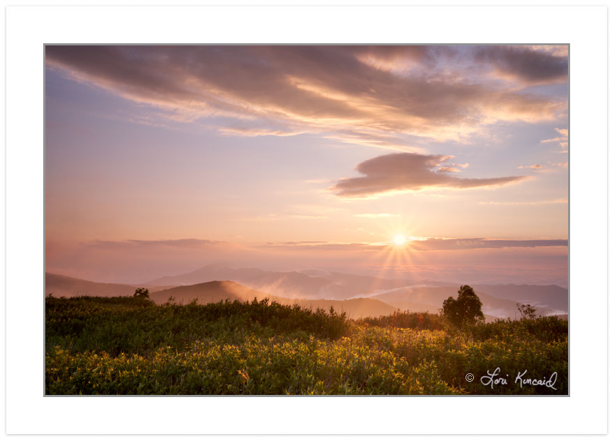 Sunrise view from Black Balsam Knob, Pisgah National Forest, NC,