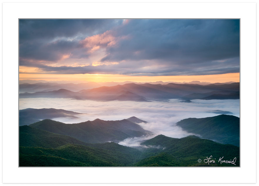 Sunrise view from Albert Mountain on the Appalachian Trail, Nant