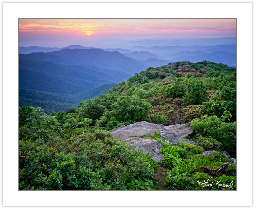 SL0341: Sunset from Craggy Pinnacle, Great Craggy Mountains, NC,